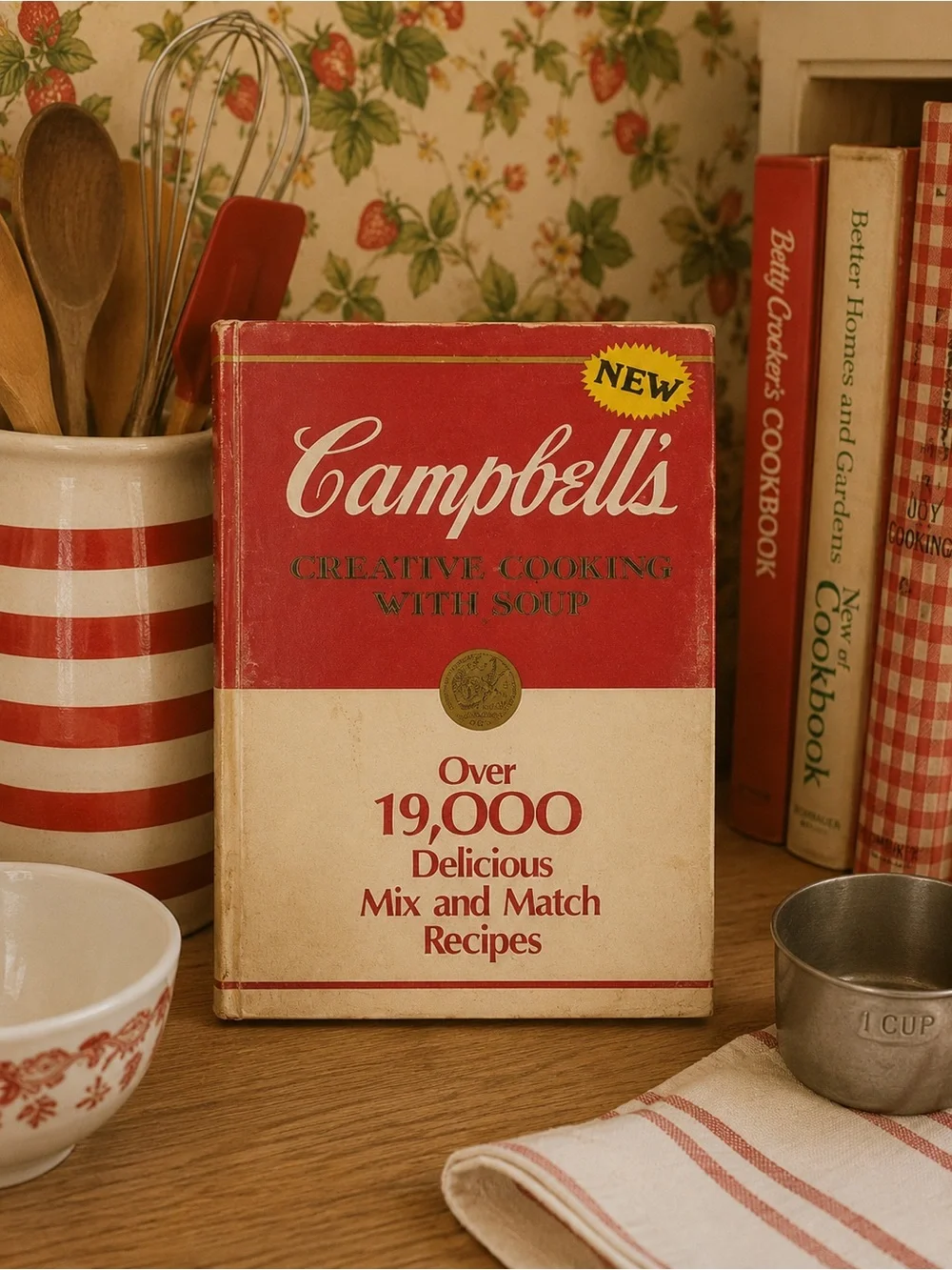 Campbell's Creative Cooking with Soup Cookbook 1985 Vintage Recipes Hardcover